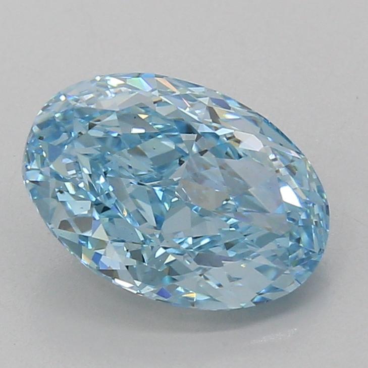 3.02 Ct. Fancy Vivid Blue Oval Lab Grown Diamond