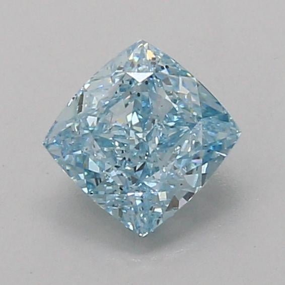 1.01 Ct. Fancy Vivid Blue Cushion Lab Grown Diamond