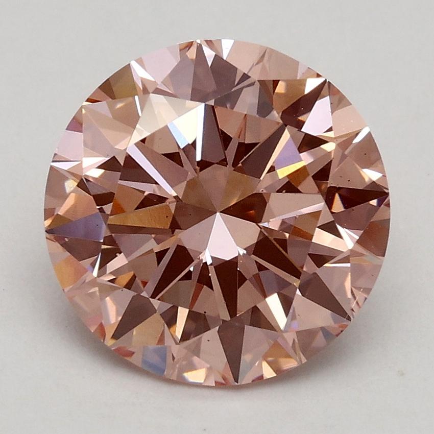 2.20 Ct. Fancy Intense Pink Round Lab Grown Diamond
