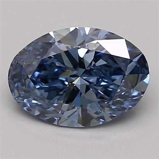 0.94 Ct. Fancy Vivid Blue Oval Lab Grown Diamond