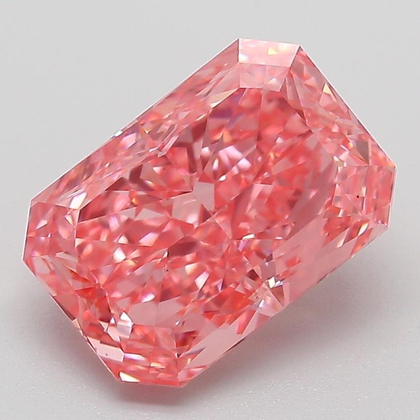 3.16 Ct. Fancy Vivid Pink Radiant Lab Grown Diamond
