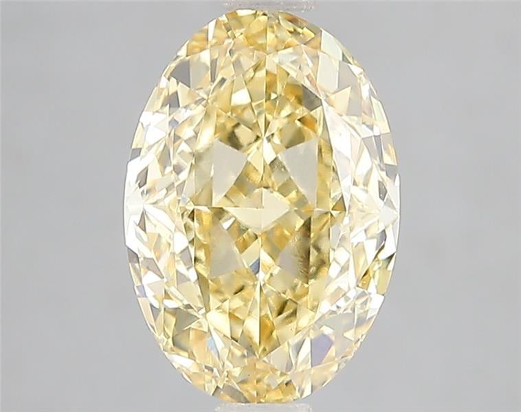 3.02 Ct. Fancy Vivid Yellow Oval Lab Grown Diamond
