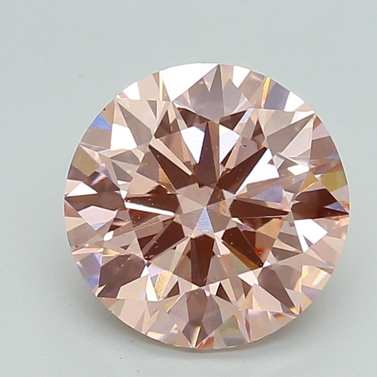 3.01 Ct. Fancy Intense Pink Round Lab Grown Diamond