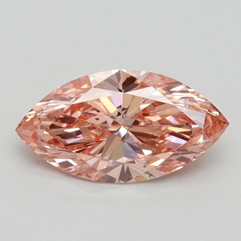 0.80 Ct. Fancy Intense Orangy Pink Marquise Lab Grown Diamond