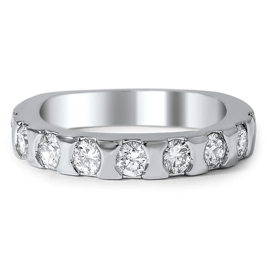 Custom Flush Set Square Taper Diamond Ring Brilliant Earth