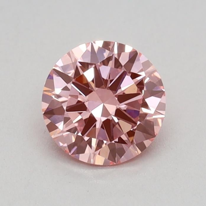 0.45 Ct. Fancy Vivid Pink Round Lab Grown Diamond