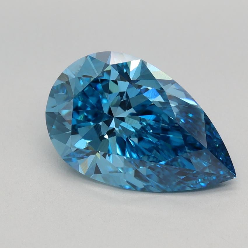 2.52 Ct. Fancy Vivid Blue Pear Lab Grown Diamond