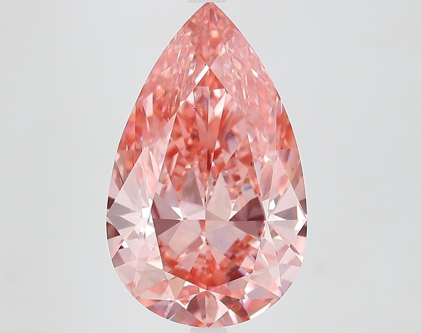 7.01 Ct. Fancy Vivid Pink Pear Lab Grown Diamond