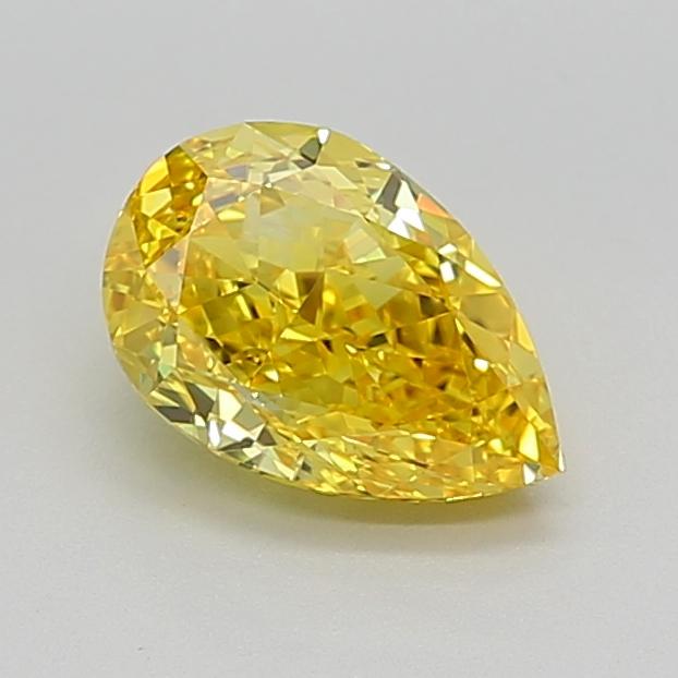 1.55 Ct. Fancy Vivid  Yellow Pear Lab Grown Diamond