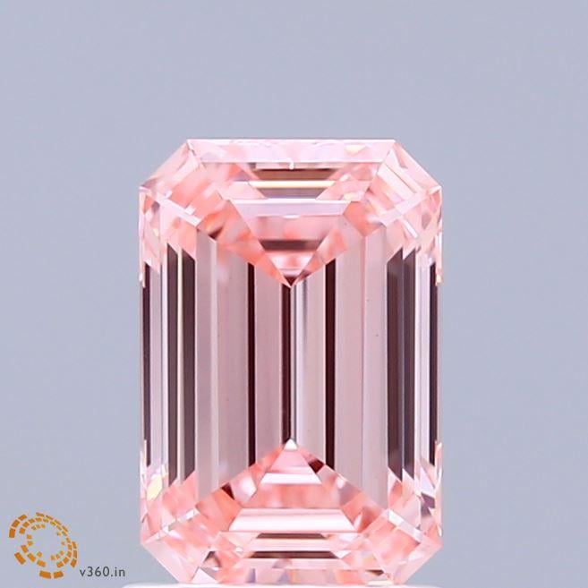 1.54 Ct. Fancy Vivid Pink Emerald Lab Grown Diamond