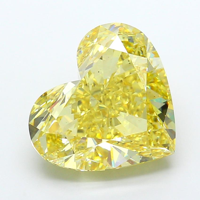 11.11 Ct. Fancy Intense Yellow Heart Lab Grown Diamond