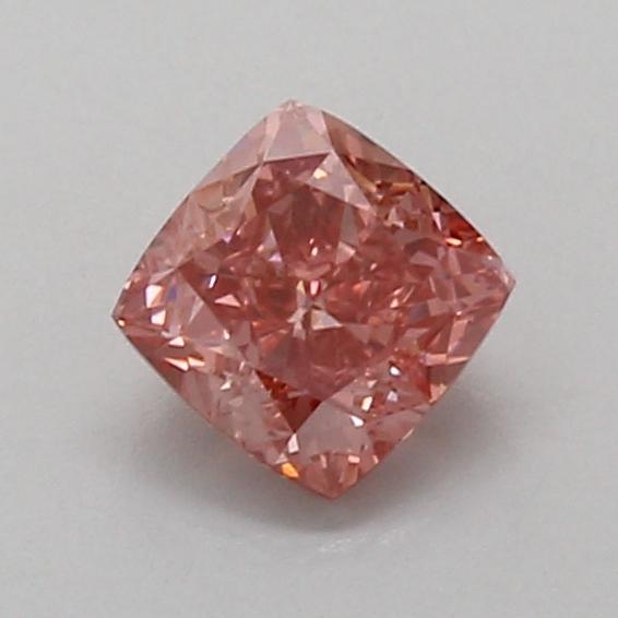 0.85 Ct. Fancy Vivid Pink Cushion Lab Grown Diamond