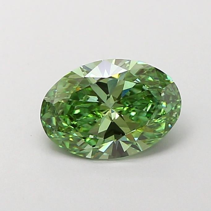 1.0 Ct. Fancy Vivid Green Oval Lab Grown Diamond