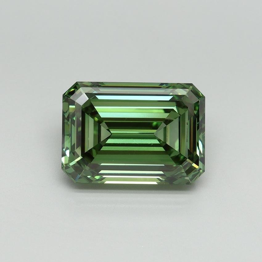 4.07 Ct. Fancy Vivid Green Emerald Lab Grown Diamond