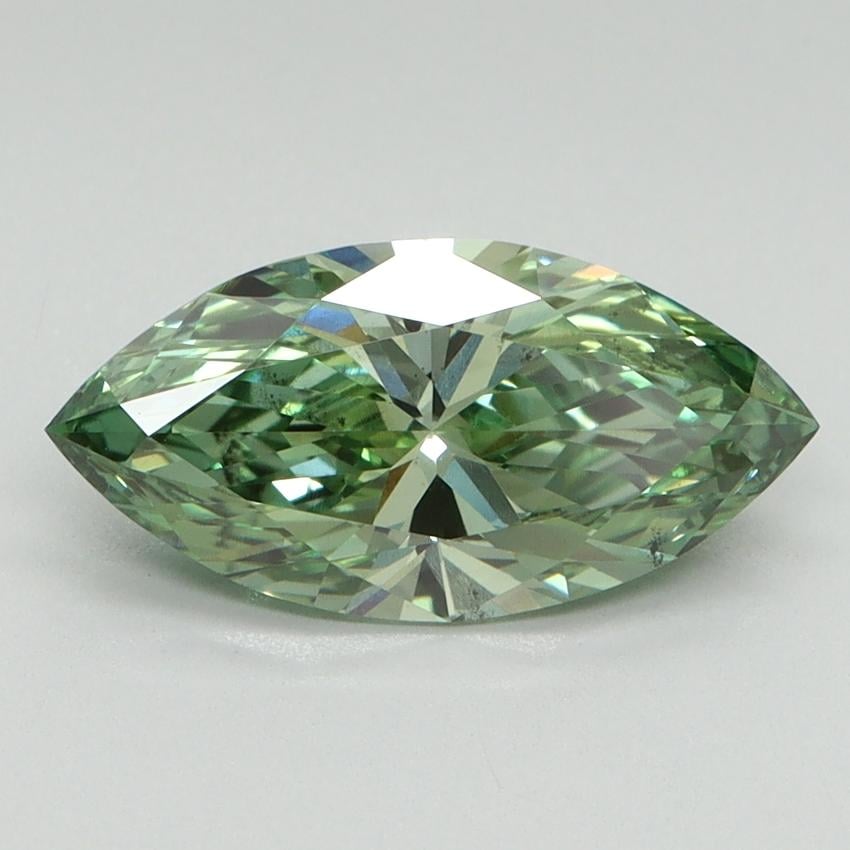 1.61 Ct. Fancy Vivid Green Marquise Lab Grown Diamond
