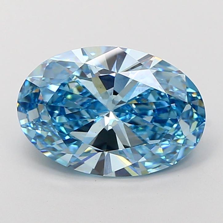 5.01 Ct. Fancy Vivid Blue Oval Lab Grown Diamond