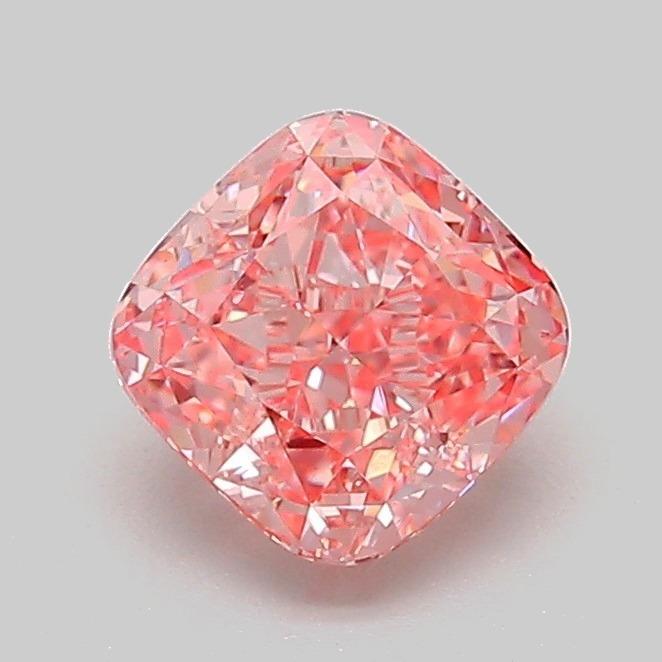 1.04 Ct. Fancy Vivid Pink Cushion Lab Grown Diamond