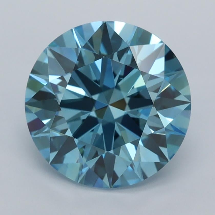 2.54 Ct. Fancy Vivid  Blue Round Lab Grown Diamond