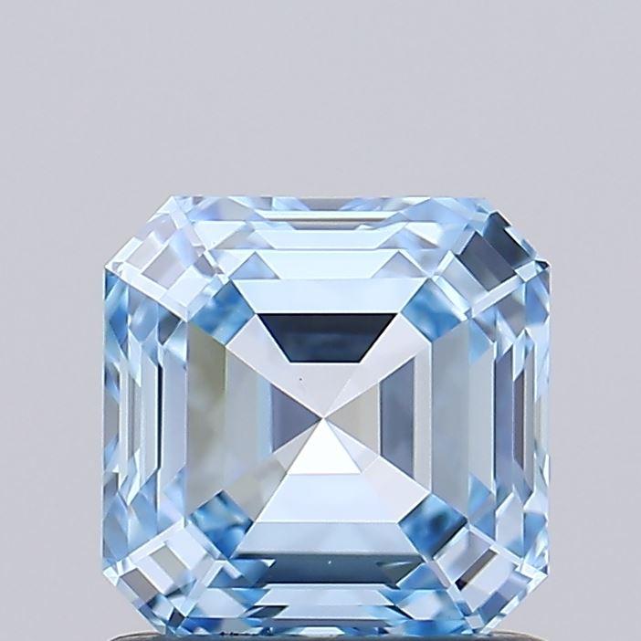 1.05 Ct. Fancy Vivid Blue Asscher Lab Grown Diamond