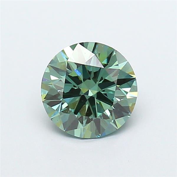 1.21 Ct. Fancy Vivid  Green Round Lab Grown Diamond