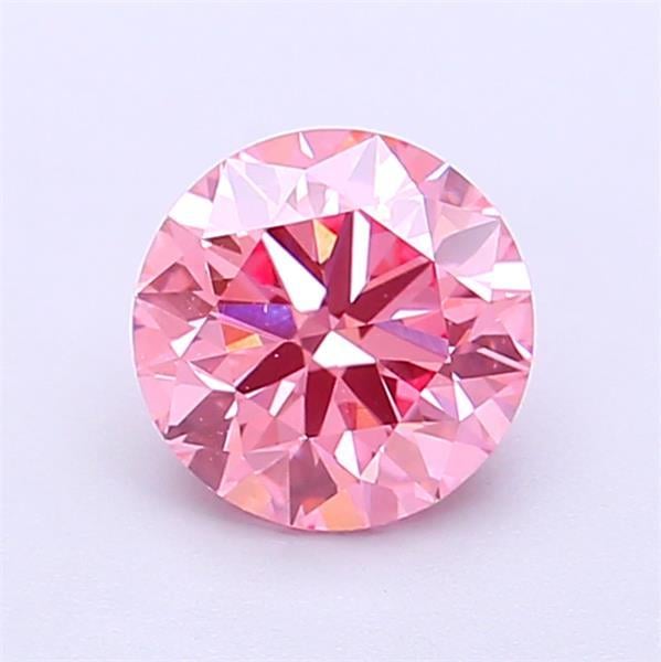 0.63 Ct. Fancy Vivid  Pink Round Lab Grown Diamond