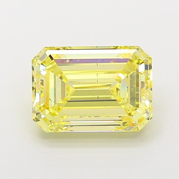 5.24 Ct. Fancy Intense  Yellow Emerald Lab Grown Diamond