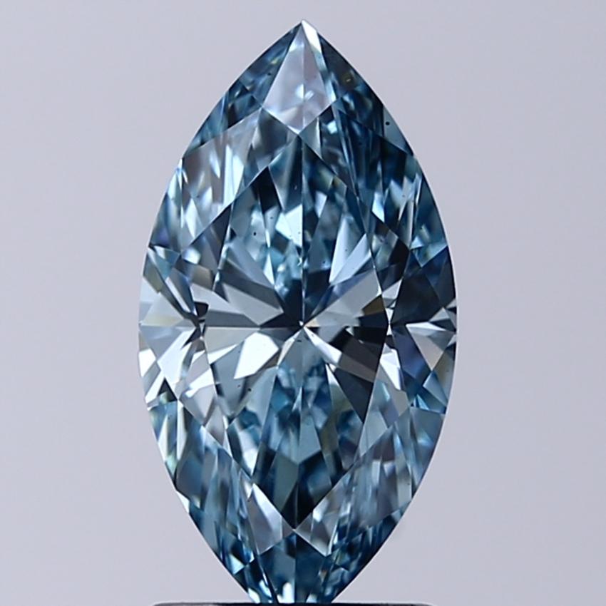 1.70 Ct. Fancy Vivid Blue Marquise Lab Grown Diamond