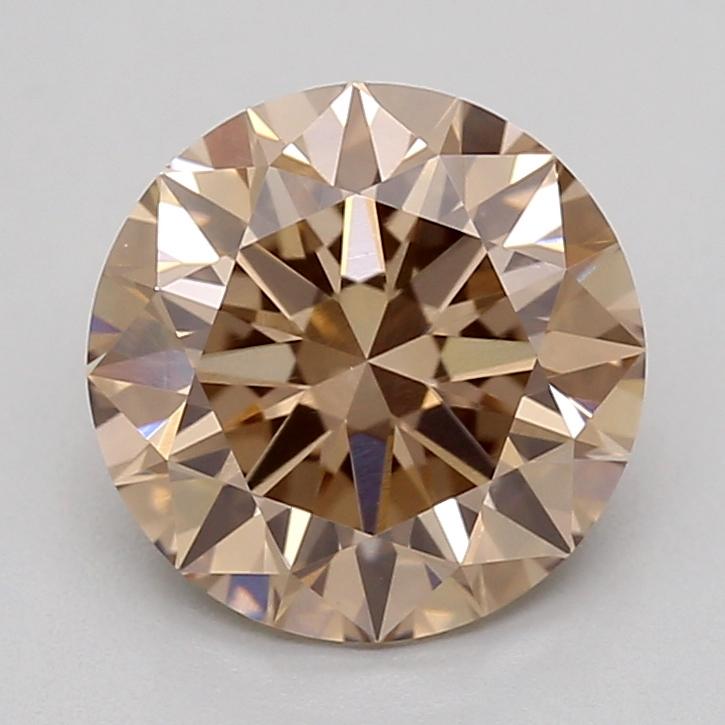 1.52 Ct. Light  Brown Round Lab Grown Diamond