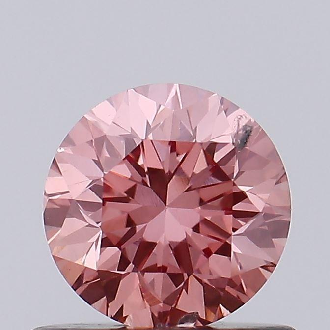 0.70 Ct. Fancy Intense Pink Round Lab Grown Diamond