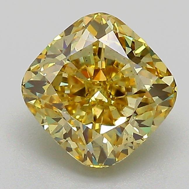 1.61 Ct. Fancy Yellow Cushion Lab Grown Diamond
