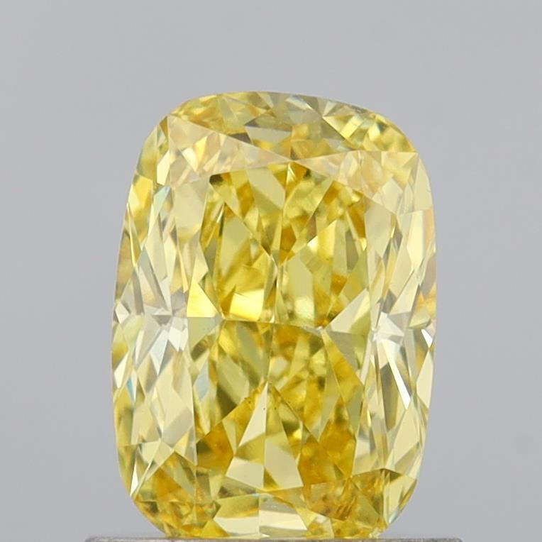 0.80 Ct. Fancy Intense Yellow Cushion Lab Grown Diamond
