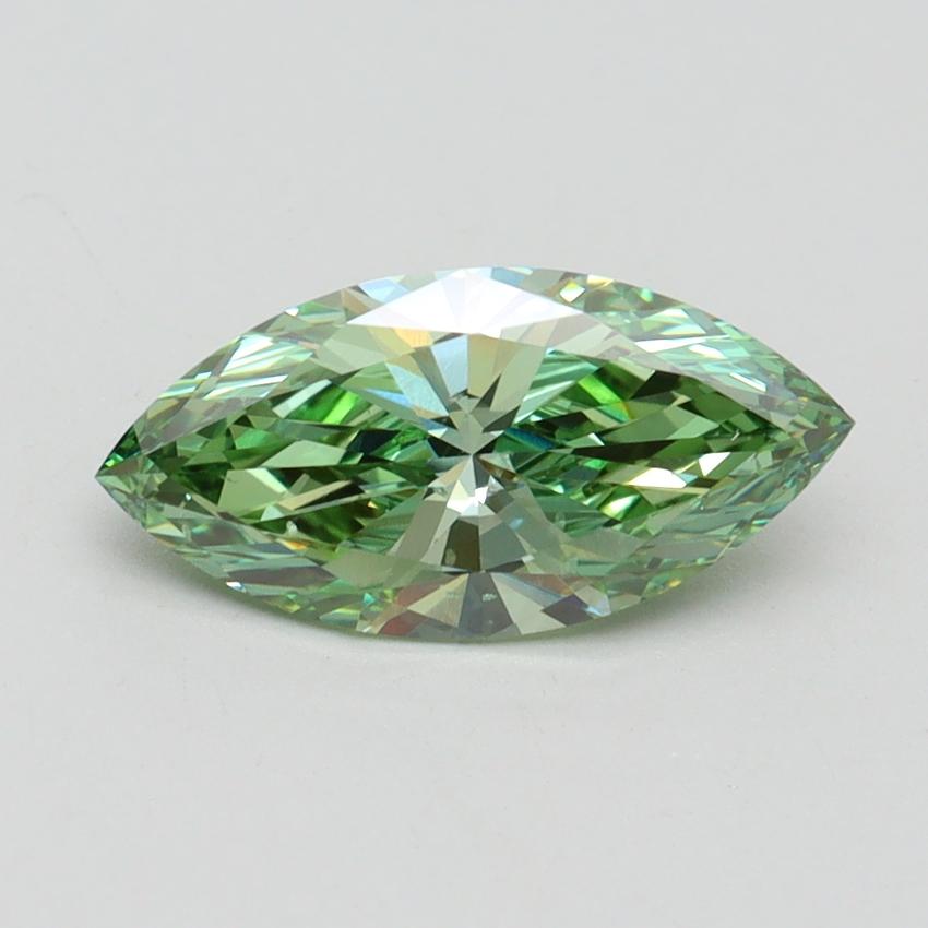 1.50 Ct. Fancy Vivid Green Marquise Lab Grown Diamond