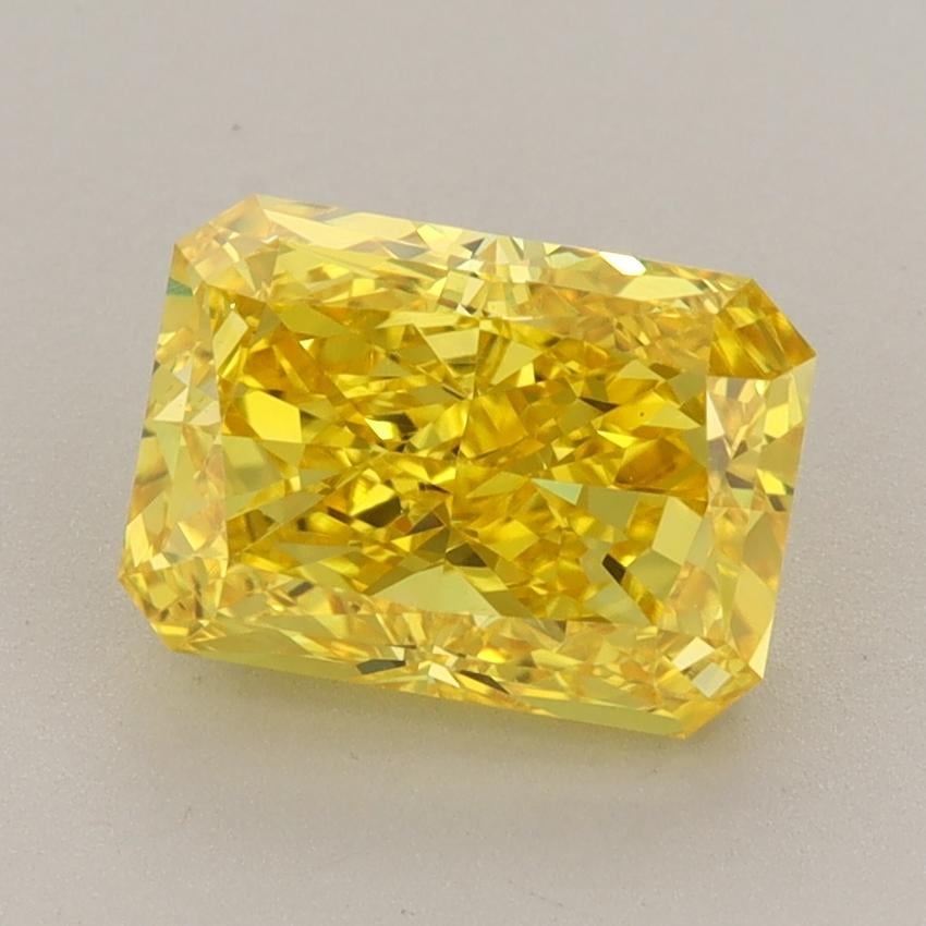 2.61 Ct. Fancy Vivid  Yellow Radiant Lab Grown Diamond