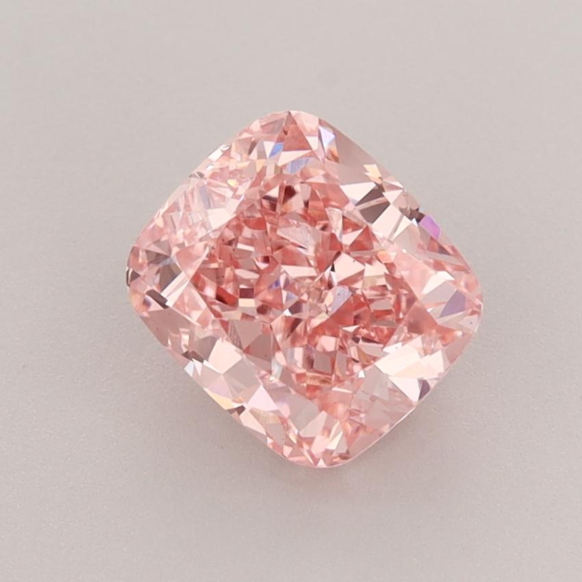 1.63 Ct. Fancy Vivid  Pink Cushion Lab Grown Diamond
