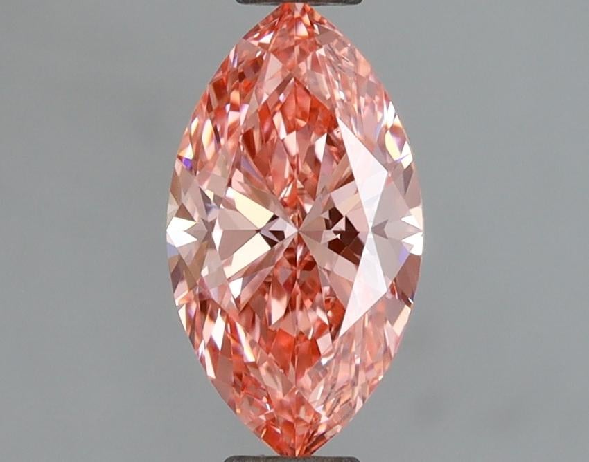 1.07 Ct. Fancy Vivid Pink Marquise Lab Grown Diamond