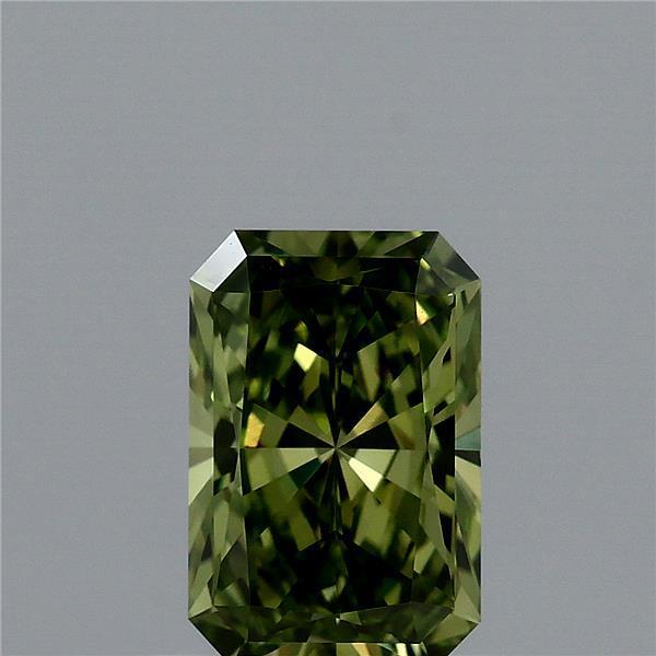 0.93 Ct. Fancy Vivid Green Radiant Lab Grown Diamond