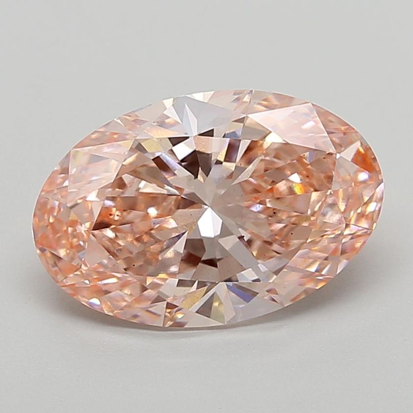 4.07 Ct. Fancy Vivid  Pink Oval Lab Grown Diamond