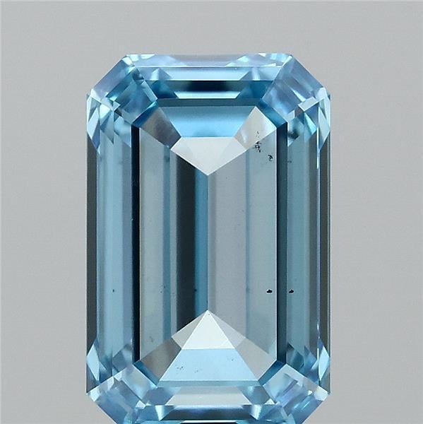 1.51 Ct. Fancy Vivid Blue Emerald Lab Grown Diamond