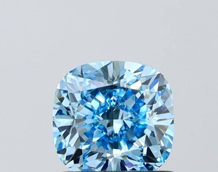 1.00 Ct. Fancy Vivid  Blue Cushion Lab Grown Diamond