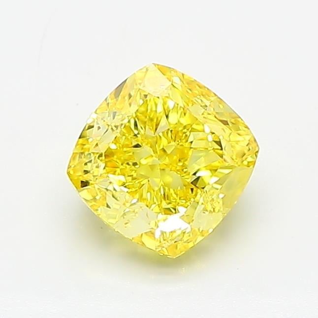 1.21 Ct. Fancy Vivid Yellow Cushion Lab Grown Diamond