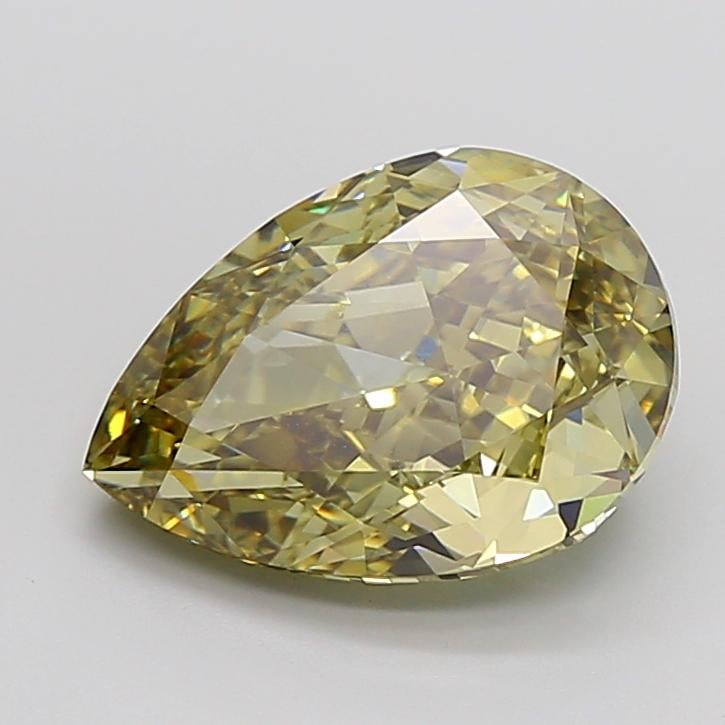 7.07 Ct. Fancy Intense Greyish Yellow Pear Lab Grown Diamond
