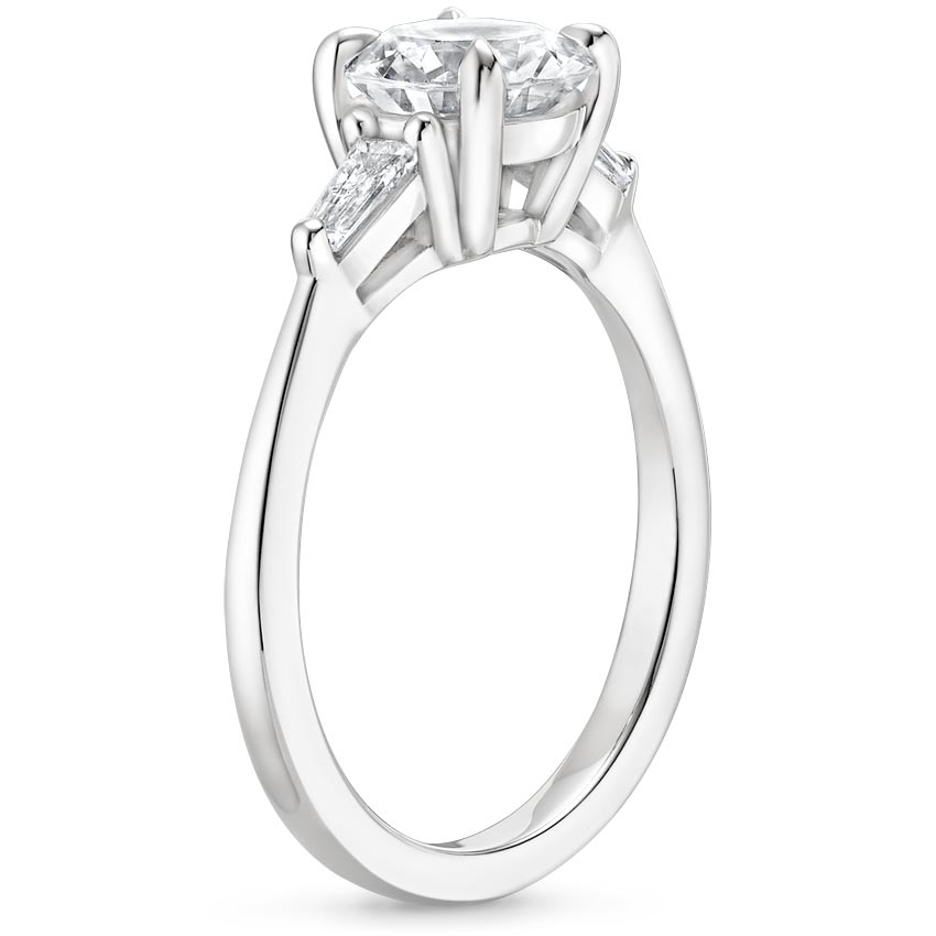 18K White Gold Quinn Diamond Ring, large side view