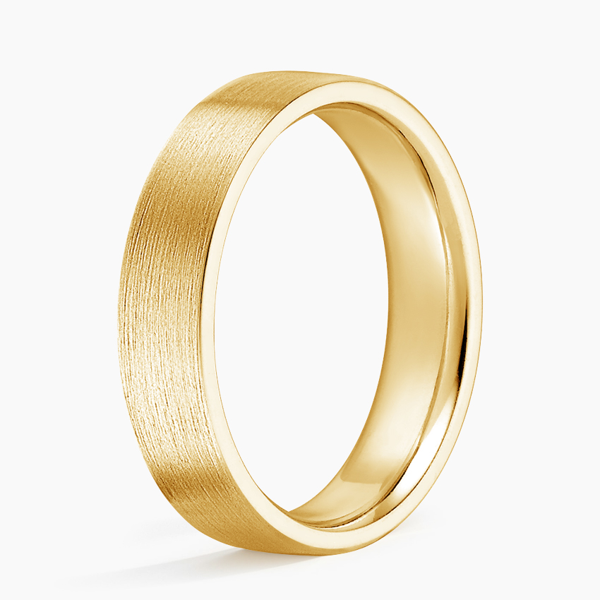 18K Yellow Gold Mojave Matte 5mm Wedding Ring