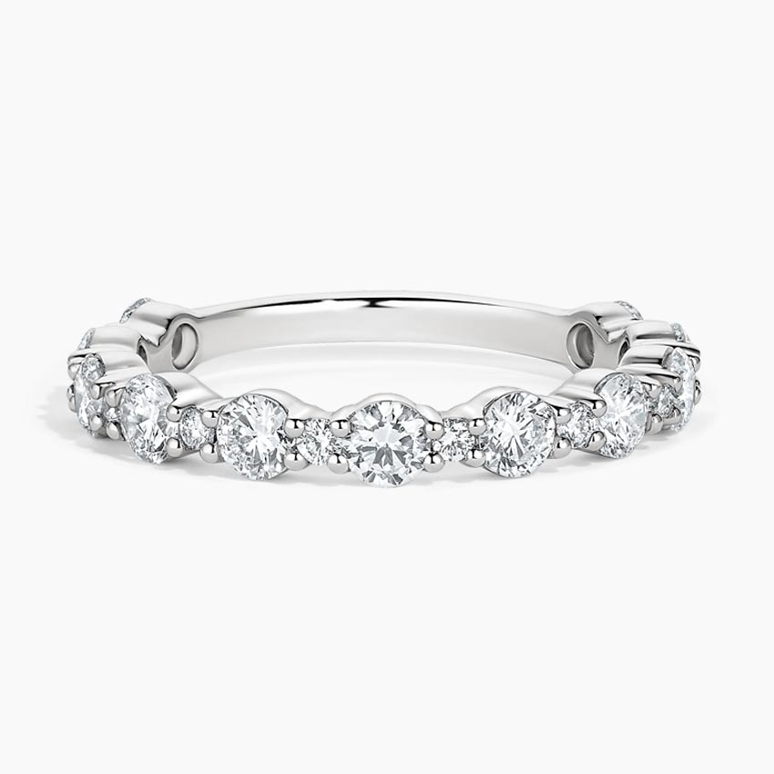 Platinum Stacia Lab Diamond Wedding Ring