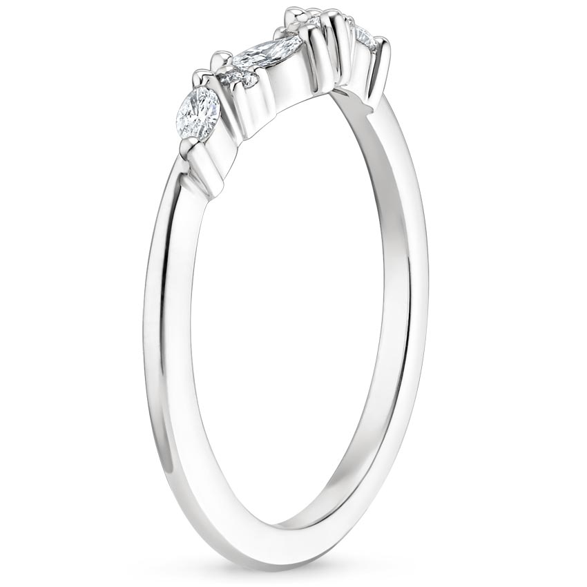 Platinum Yvette Diamond Ring, large side view