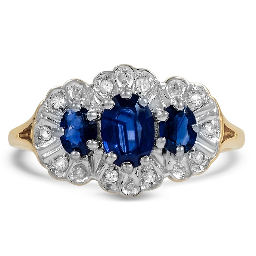 Edwardian Sapphire Cocktail Ring Trinidad Brilliant Earth