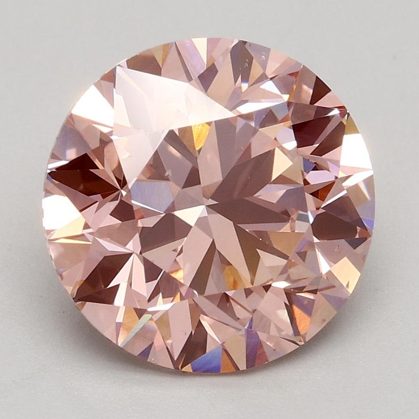 2.59 Ct. Fancy Intense Pink Round Lab Grown Diamond