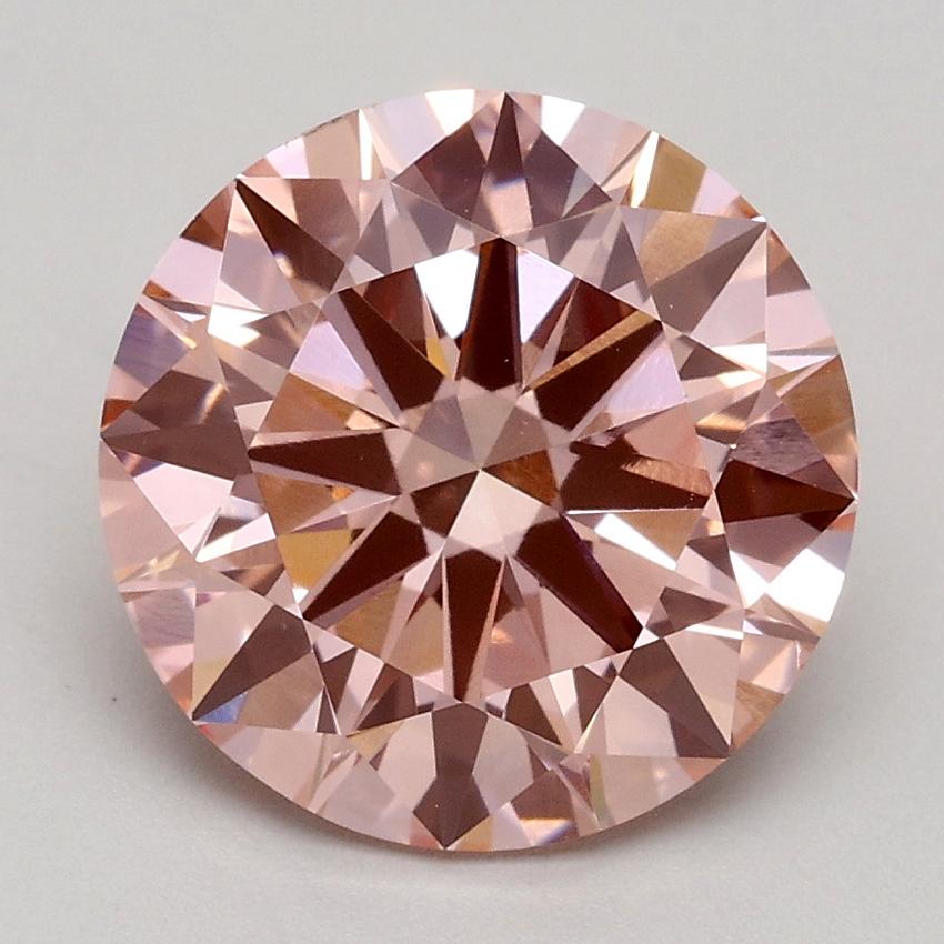 2.50 Ct. Fancy Intense Pink Round Lab Grown Diamond