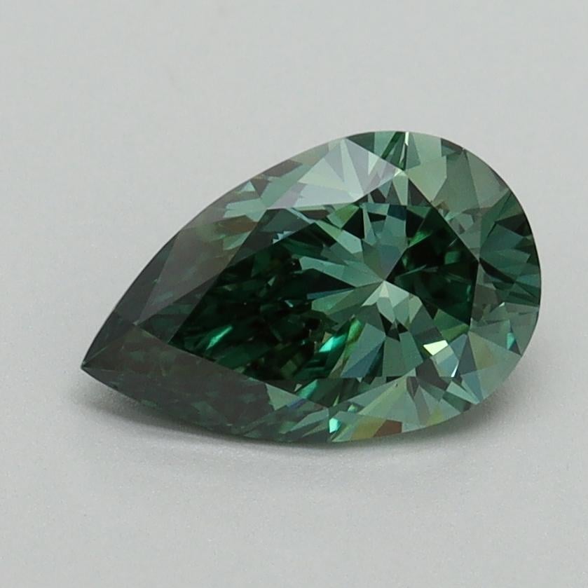 1.07 Ct. Fancy Vivid Green Pear Lab Grown Diamond
