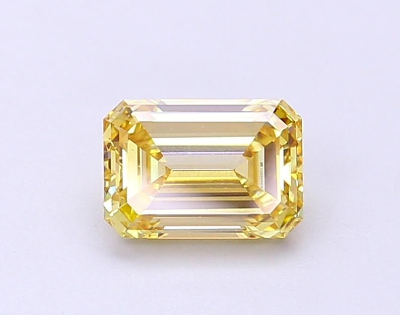 1.02 Ct. Fancy Intense Yellow Emerald Lab Grown Diamond